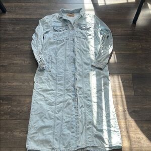 Blank NYC Light Blue Denim Long Sleeve Dress